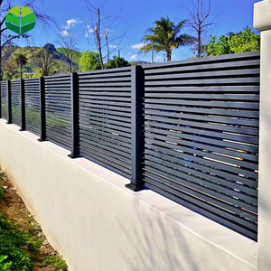 Fengxin alluminio metallo t post wpc pannello di recinzione composito intaglio giardino esterno privacy 6x6 6x8 cap balcone fabbricazione - Product Image 5