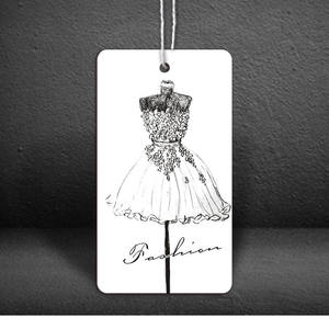 Etiquetas colgantes para ropa con diseño de logotipo original, etiquetas colgantes para prendas con cordón - Product Image 5