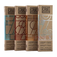 Emballage de barre de chocolat en papier Kraft brun, vente en gros, boîte pliante, boîte de barre de chocolat en forme de champignon