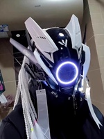 2023 nouveau produit Design fête masques samouraï casque fête barre lumineuse Halloween carnaval plein visage LED Cyberpunk casque