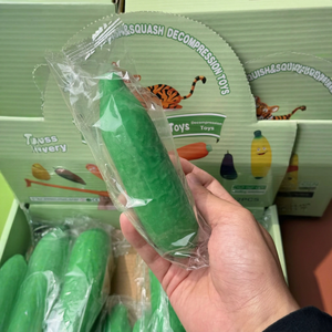 Jumbo Giant Pickle <b>Squishy</b> Stress Relief <b>Toy</b> with Slow Rise & Rebound Strawberry Grape Flavors PU Material 8cm Size - Product Image 1