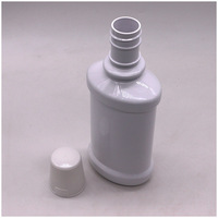 Bouteilles de bain de bouche en plastique PET de 350 ml avec bouchon à vis et traitement de surface par marquage à chaud