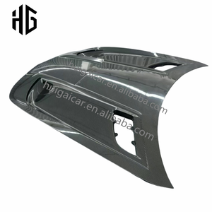 Capot moteur en fibre de carbone véritable Kit de carrosserie de style série noire pour Mercedes <span class=keywords><strong>AMG</strong></span> GT GTC GTS GTR couverture de capot de voiture de style BS - Product Image 6