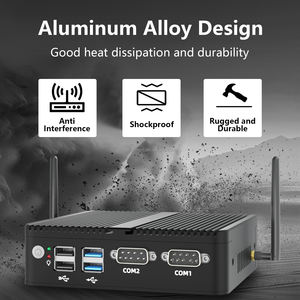 Nouveau Mini PC sans ventilateur N100 <span class=keywords><strong>J5005</strong></span> N4100 DDR4 2LAN 2COM 4USB3.0 HD VGA Win7 Win8 HTPC WIFI Portable - Product Image 4