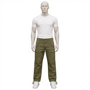 Premium Men's Tactical <b>Cargo</b> Pants Multi-Pocket Loose Fit Cotton Workwear Trousers Streetwear Baggy Straight Leg Pant - Product Image 1