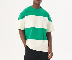 T-shirt a righe all'ingrosso da uomo <span class=keywords><strong>Polo</strong></span> <span class=keywords><strong>Oversize</strong></span> t-shirt da uomo a righe t-shirt - Product Image 4