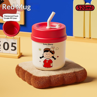 Mignon pot alimentaire isotherme portable en acier inoxydable 304 avec poignée, motif dessin animé classique, anti-fuite, pour enfants, cadeau, boîte à lunch, conteneur