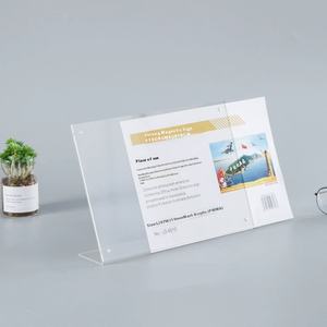 Papan iklan promosi bisnis kartu meja akrilik PVC dapat disesuaikan dengan rak Display Logo pola kustom - Product Image 1