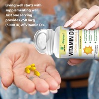 Daynee OEM Supplément Vitamine K2 MK7 Softgel végétalien Soutien Os Coeur Sain nature 5000iu vitamine d3 k2 Capsules