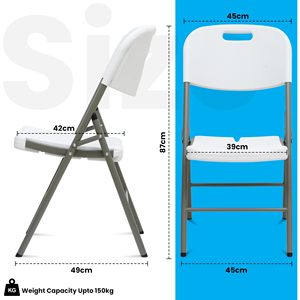 Wholesale Lightweight Foldable White <b>Chair</b> Portable Outdoor <b>Plastic</b> Garden Party Folding <b>Chairs</b> for Events Rental - Product Image 2
