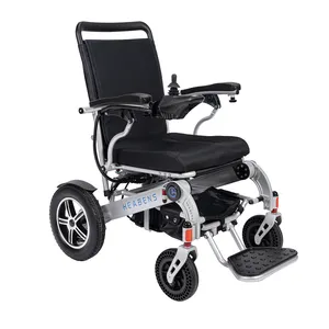 HBS0014 Cadeira de rodas elétrica portátil dobrável para dirigir, confortável, com carregamento de 150kg, cadeira de rodas elétrica leve e grande