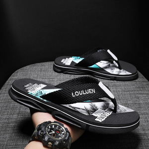 รองเท้าแตะผู้ชาย Louluen สำหรับฤดูร้อน พื้นรองเท้า EVA กันลื่น รองเท้าแตะชายหาดแบบเปิดนิ้วเท้า ซับในแบบตาข่าย - Product Image 1