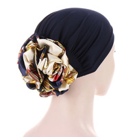 Turban musulman pour femmes en mousseline douce à motif tropical, imprimé multicolore, grande décoration florale, mode quatre saisons