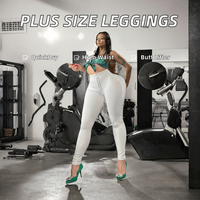 Legging gainant grande taille personnalisé à marque privée, taille haute, effet rehausseur de fesses, amincissant, en Spandex/Nylon, couleur unie, séchage rapide