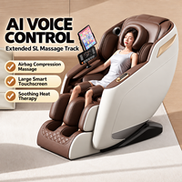 Fauteuil de massage électrique haut de gamme à gravité zéro pour le corps entier, avec chauffage dorsal et écran tactile, pour la maison