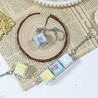 Custom Keychain Keycap Relieve Stress Keycap Keychain Switches Diy Keyboard Keychain Printing logo Design Keyboard