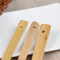 Cuillère de cuisine, ustensiles de cuisine pour casseroles et poêles antiadhésives, spatule de cuisine, fourchette à mélanger, ensemble d'ustensiles en bambou pour la maison