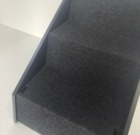 Verstellbare Hölzerne Haustierrampe mit Sicherheitsgeländern Rutschfeste Traktionsmatte Faltbar für Bett Couch Sofa Heim Innenbereich