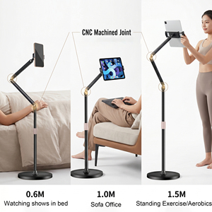 Soporte de Suelo Profesional <span class=keywords><strong>para</strong></span> Tablet de Metal, Ajustable en Altura (1.5m), <span class=keywords><strong>para</strong></span> <span class=keywords><strong>iPad</strong></span>, <span class=keywords><strong>para</strong></span> Estudio, Oficina, Gimnasio, Base Estable con Peso <span class=keywords><strong>para</strong></span> Tablets de 12.9 Pulgadas - Product Image 4