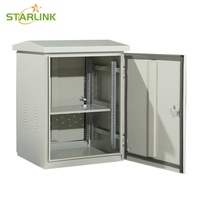 Kabinet Jaringan Luar Ruangan Starlink 6U 19 Inci, Rak Server Tahan Cuaca untuk Peralatan Telekomunikasi Luar Ruangan
