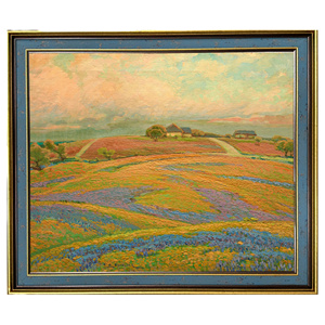 Sinh sản của Edward G. Cánh Đồng mùa xuân của eisenlohr ở thành phố đồng cỏ in phong cảnh ấn tượng thân thiện với môi trường trên vải - Product Image 5