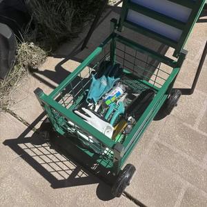 Siège de travail de <span class=keywords><strong>jardin</strong></span> roulant avec roues, chariot de jardinage robuste amélioré avec siège, tabourets de <span class=keywords><strong>jardin</strong></span> roulants avec roues pour seniors - Product Image 6