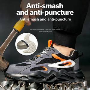 Chaussures de sécurité <span class=keywords><strong>pour</strong></span> hommes en acier inoxydable S3 indestructibles, baskets de travail d'hiver et d'automne - Chaussures de travail confortables avec une haute protection - Product Image 1