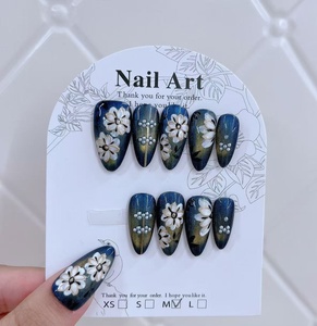 <span class=keywords><strong>Uñas</strong></span> Acrílicas Pintadas a Mano <span class=keywords><strong>de</strong></span> Alta Calidad al por Mayor, <span class=keywords><strong>Pegamento</strong></span> para <span class=keywords><strong>Uñas</strong></span>, 10 Piezas, Forma <span class=keywords><strong>de</strong></span> Almendra, Hermosas y Lujosas, Cobertura Completa, Hechas a Mano en 3D - Product Image 1