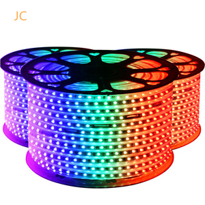 Đèn LED 5050 IP65 + Điều Khiển Từ Xa + Nguồn Điện 10M AC -230V Crismas Dải Đèn RGB DMX 110V 220V Linh Hoạt Chống Nước - Product Image 1