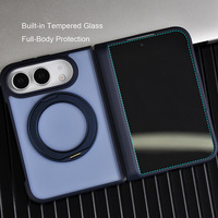 Étui de téléphone magnétique antichoc à toucher doux rotatif à 360 degrés avec coque avant en verre trempé LIEKO pour iPhone Duo
