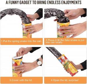 Serpent amusant en forme de croustille, jouet de farce effrayant, serpent sauteur en plastique pour la fête du Poisson d'avril et la décoration d'Halloween - Product Image 4