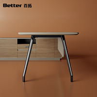 Bureau de direction moderne de luxe en forme de L avec rangement pour immeuble de bureaux - Mobilier commercial