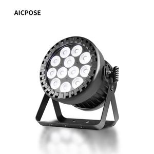 Luz LED Par RGBW AICPOSE IP65 a prueba de agua de 12x20W para bodas y fiestas al aire libre, luz Par DMX512 - Product Image 1