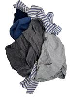 Chiffons de nettoyage industriels JES modèle 02, 100% coton naturel, absorbants pour l'eau et l'huile, couleurs mélangées, paquet de 10 à 25 kg
