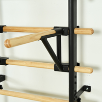 Échelle suédoise réglable en bois massif pour studio de danse, équipement de fitness avec cadre de presse à jambes et barres parallèles pour l'épaule