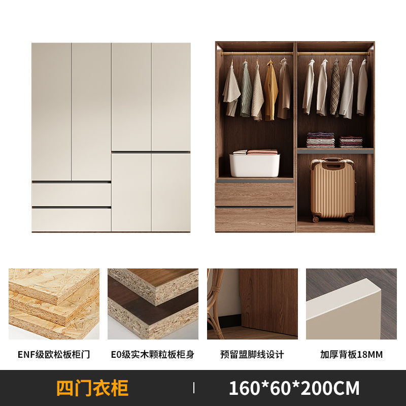 1.6 m 4-door wardrobe (2 m high)