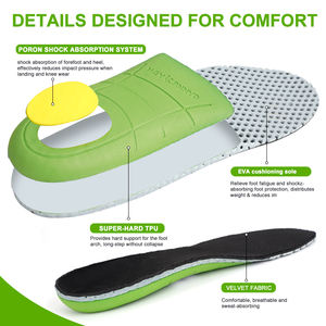 カスタムプリントロゴ入りEVA足底筋膜炎矯正インソール、柔らかく通気性のある扁平足用インソール（靴用） - Product Image 3