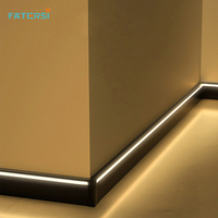 Rodapié de Aluminio FATERSI con Tira de Luz LED de 110 mm para Iluminación de Muebles y Gabinetes de Cocina