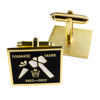 Styles de boutons de manchette personnalisés Ensemble d'accessoires pour hommes Boîtes de présentation de l'emballage de bijoux Boîte à boutons de manchette gravée pour chemise de costume