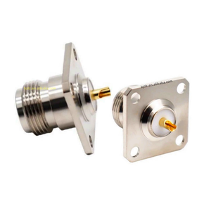 Nhà Máy n loại nữ jack 4 lỗ mặt bích bảng điều chỉnh gắn PCB RF đồng trục connecteur N RF Coax đồng trục kết nối trong kho - Product Image 1