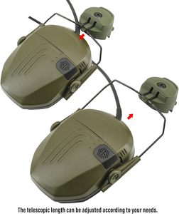 <span class=keywords><strong>Casque</strong></span> tactique antibruit en ABS avec interface 3,5 mm pour casques à rail ARC – Protection auditive pour le tir et la chasse - Product Image 6