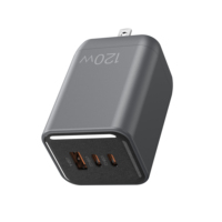 120W 2C1A USB C USB a Pengisi Daya Cepat Colokan AS Pengisi Daya Dinding untuk Laptop Tablet Ponsel Pengisian Daya Multi-Perangkat