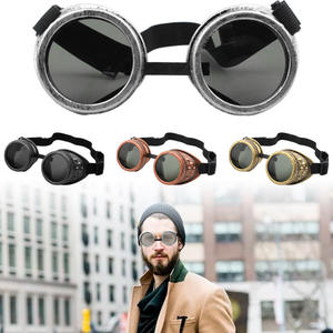 Haute qualité Halloween Vintage <span class=keywords><strong>Steampunk</strong></span> lunettes Goth lunettes pour Cosplay Costume cyclisme et moto lunettes - Product Image 5