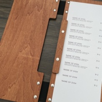 Porte-menu en bois de qualité supérieure pour bar à vin, élégant, en contreplaqué, pour restaurant