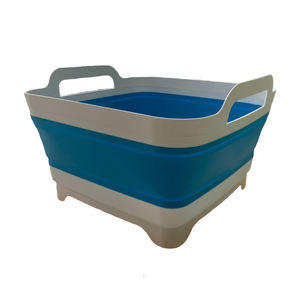 Seau à eau pliable en <span class=keywords><strong>silicone</strong></span> et plastique portable, panier de rangement, bac à légumes et fruits, évier pliable pour la cuisine - Product Image 5