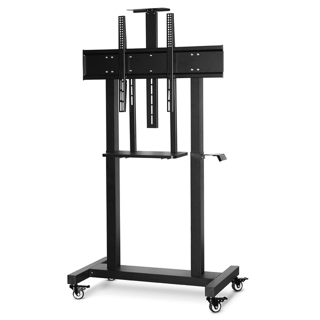 Compact Electric Auto TV Lift Stand Steel Motorised Mount with Remote Control Tilting Feature for Office & Living Room Use