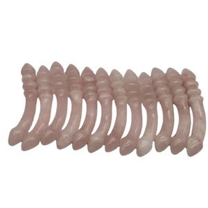 Natürliche Rosenquarz Kristall Anal Perlen Penis <span class=keywords><strong>Dildo</strong></span> Kristall Massage Zauberstäbe - Product Image 2