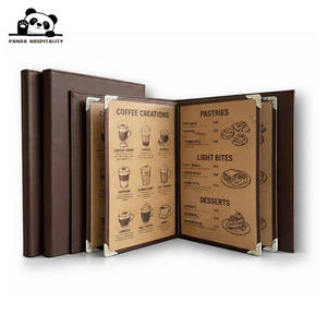 Protector de Esquinas Personalizado con Bolsillos de PVC Rígido, Protector de Esquinas con Cuerda Elástica, Portamenús de Cuero PU - Product Image 2