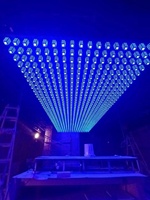 Luz LED de matriz de píxeles 3D de venta caliente, luz de cortina LED para pared, luz de fondo de matriz de píxeles LED para pared