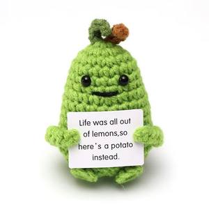 Popular hecho a mano de <span class=keywords><strong>ganchillo</strong></span> Animal de dibujos animados vegetales emoción comodidad muñecas energía positiva oso juguetes de animales de peluche - Product Image 5